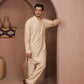 Beige Embroidered Kurta Trouser