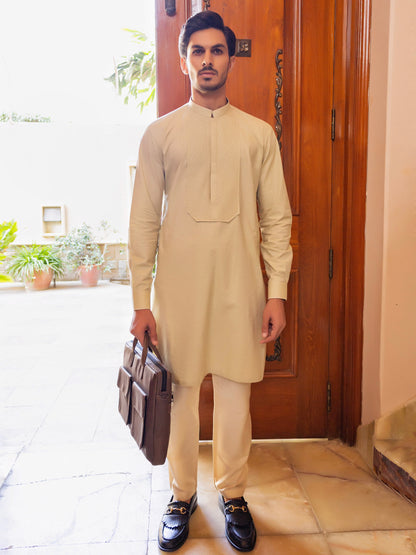 Pistachio Green Pleated Kurta Trouser