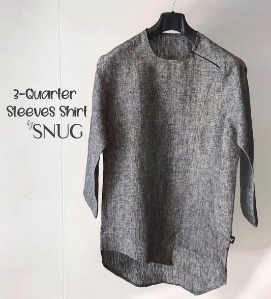 3 Quarter Sleeves Linen Shirt - Snug