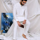 Linen Rib Patch Kurta and Trouser