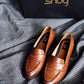Brown Shaded Penny Loafers - Snug
