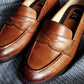 Brown Shaded Penny Loafers - Snug