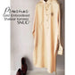 Golden Egyptian Qamiz Shalwar With Orange Embroided Blazer - Snug