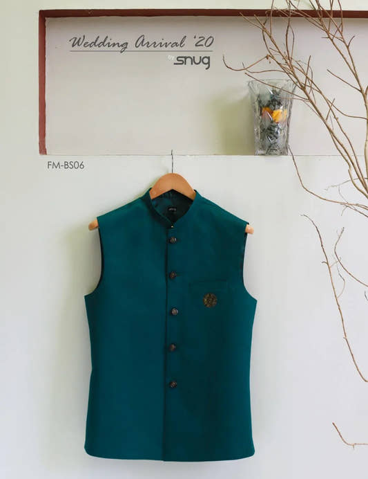 Sea-Green Waistcoat with Metal buckle. - Snug