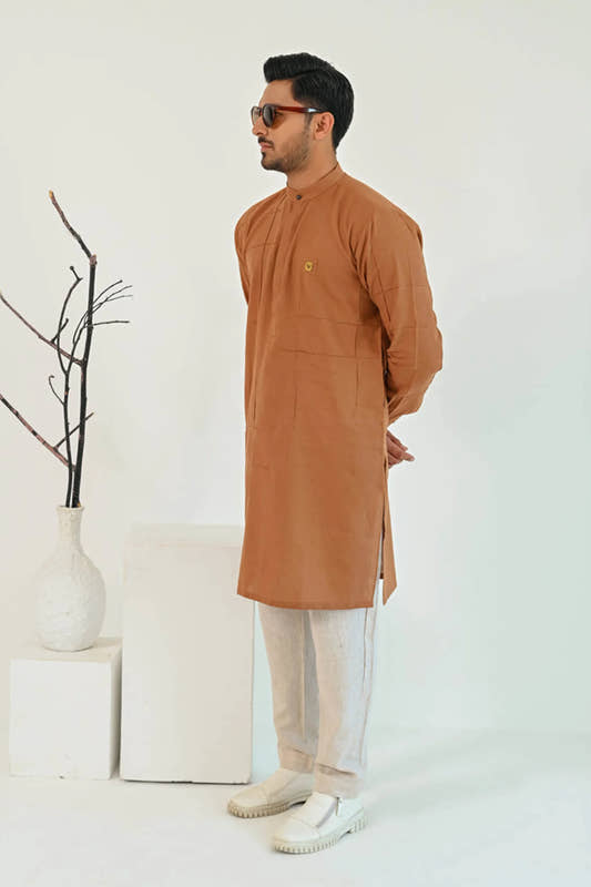 Light Rust Kurta Trouser - Snug