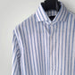 Linen Exposed Blue Self Striped Shirt - Snug