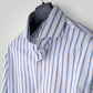 Linen Exposed Blue Self Striped Shirt - Snug