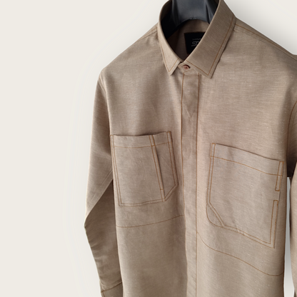 Beige Linen Shirt