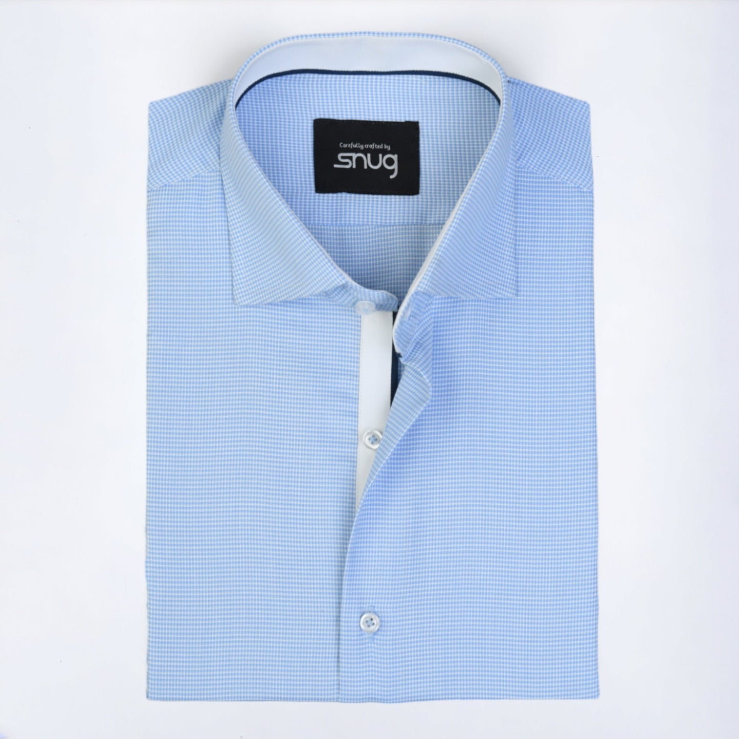 Sky Blue Rich Self Shirt.