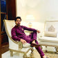 Embroidered Bee Burgundy K-Trouser - Snug