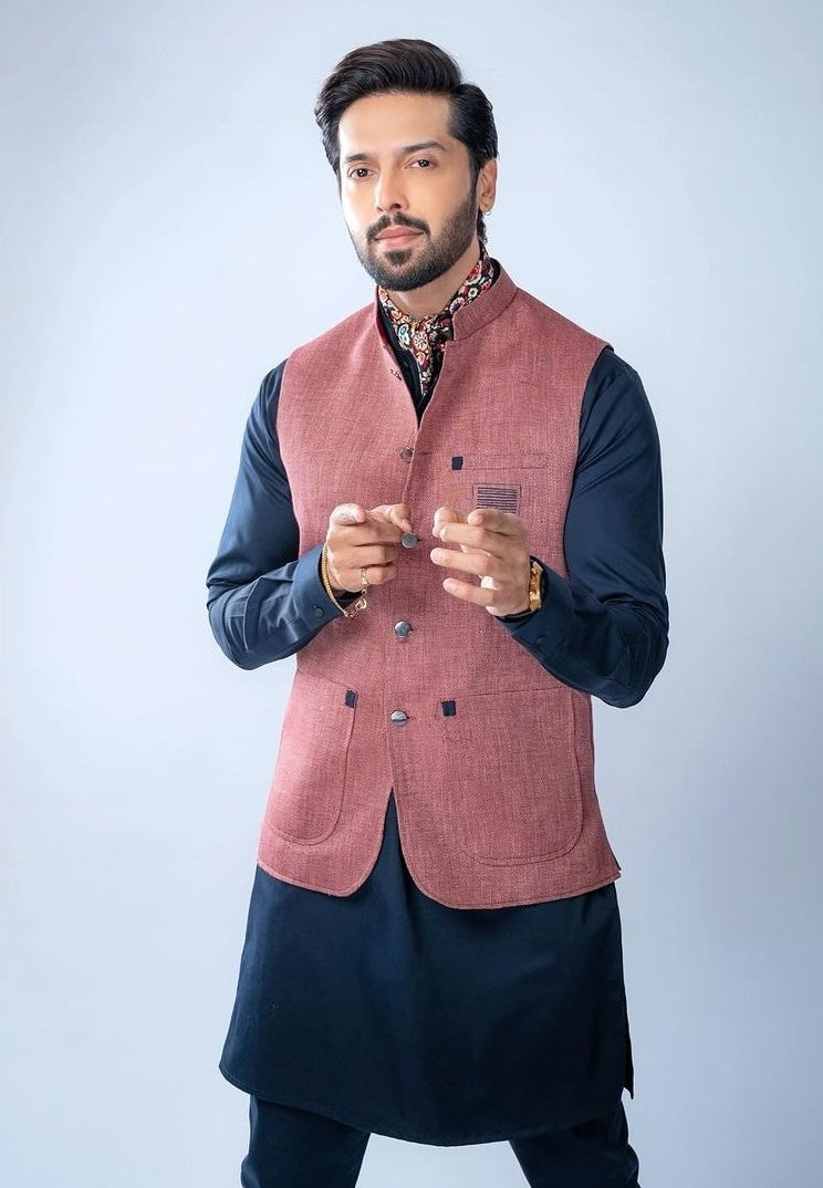 Mystic Midnight Ensemble: Snug's Egyptian Cotton Kurta & Trouser with Linen Waistcoat.