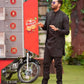 Black Egyptian Cotton Kurta Trouser with Hand Embroidered Waistcoat. - Snug