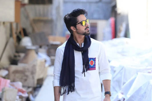 White Embroidered pocket kurta and trouser - Snug