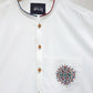 Embroidered Pocket Kurta and trouser made by Snug