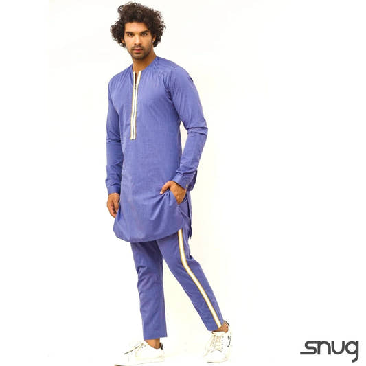 Denim Blue Kurta and trouser - Snug