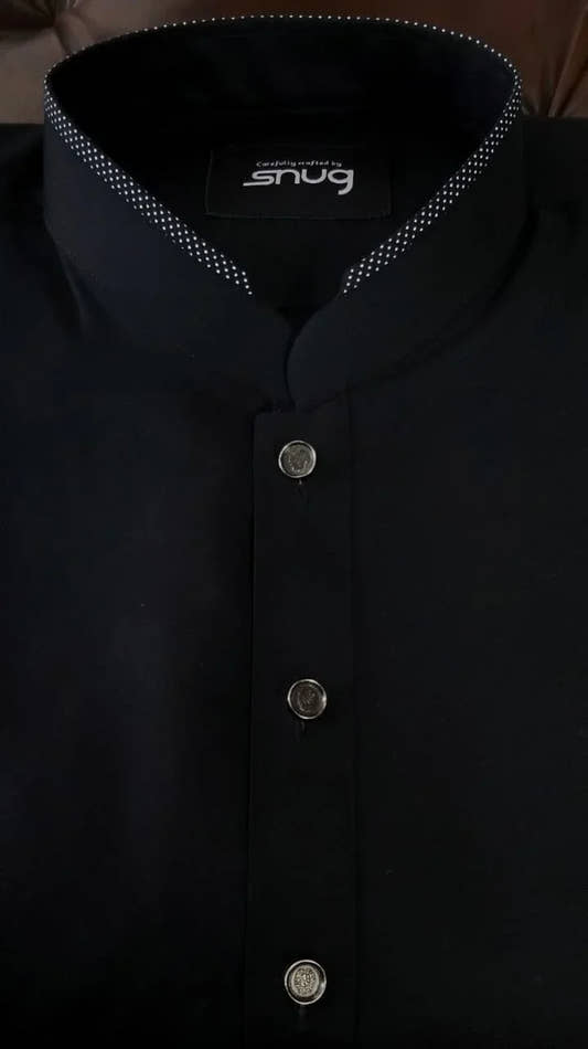 Jet black Kurta Trouser / Shalwar - Snug