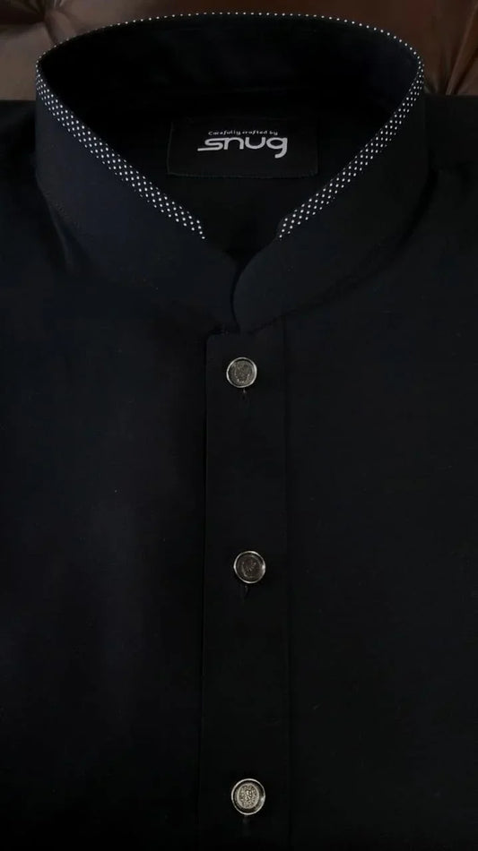 Jet black Kurta Trouser / Shalwar - Snug
