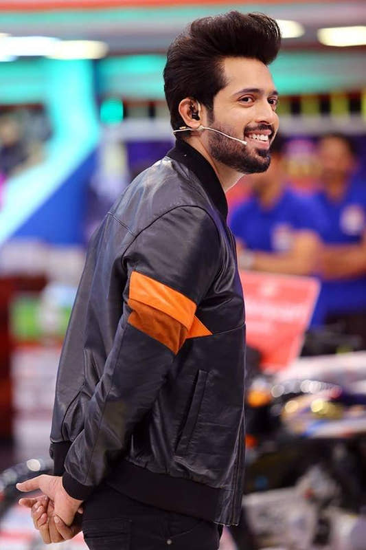 Black Leather Jacket With Orange Details - Snug