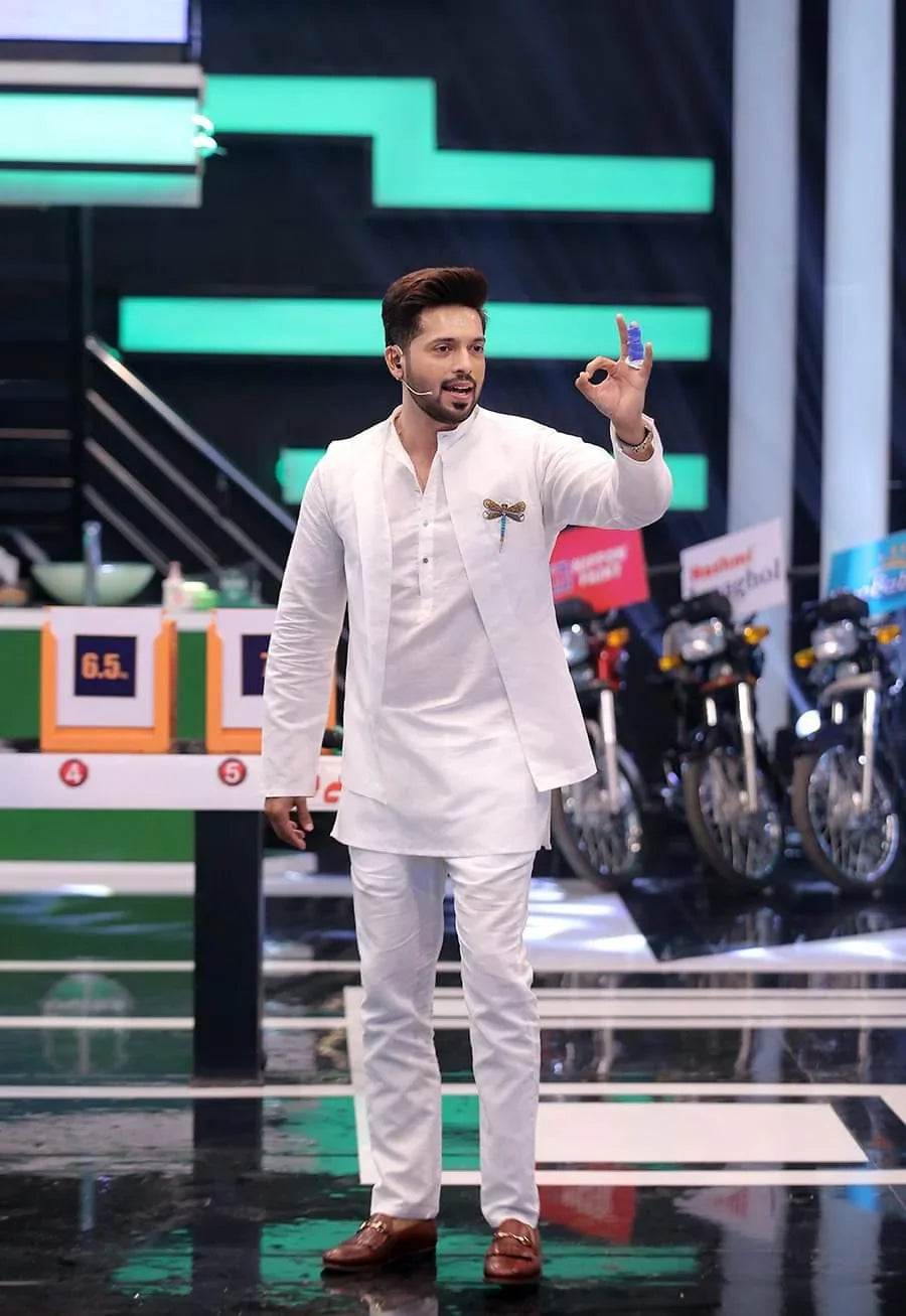 White linen classic fit kurta trouser with a non fused summer waistcoat - Snug