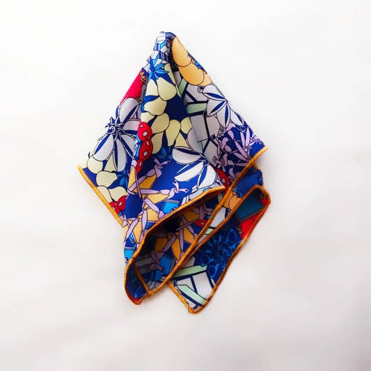 Digitally Printed Silk Pocket Square By Snug - Snug
