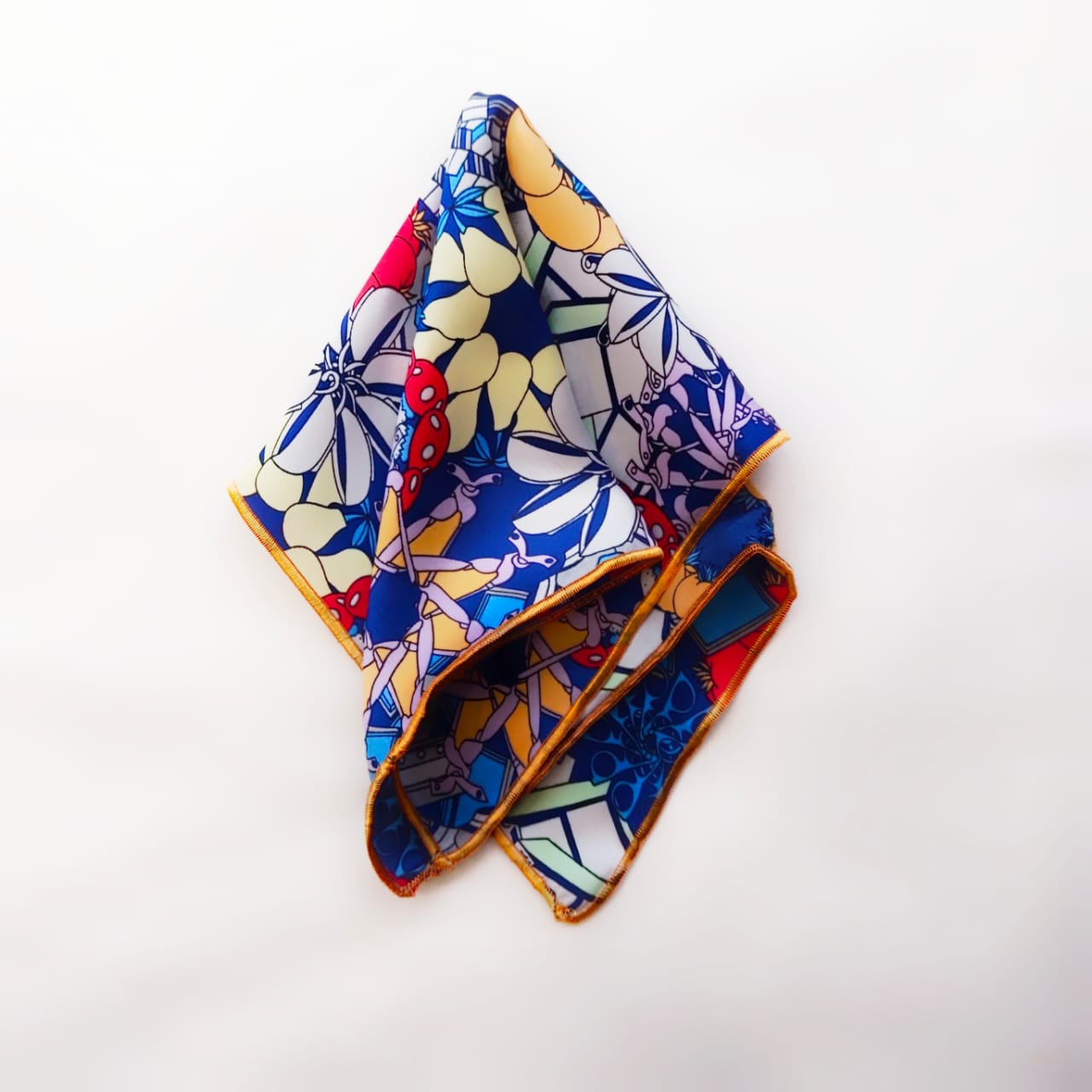 Digitally Printed Silk Pocket Square By Snug