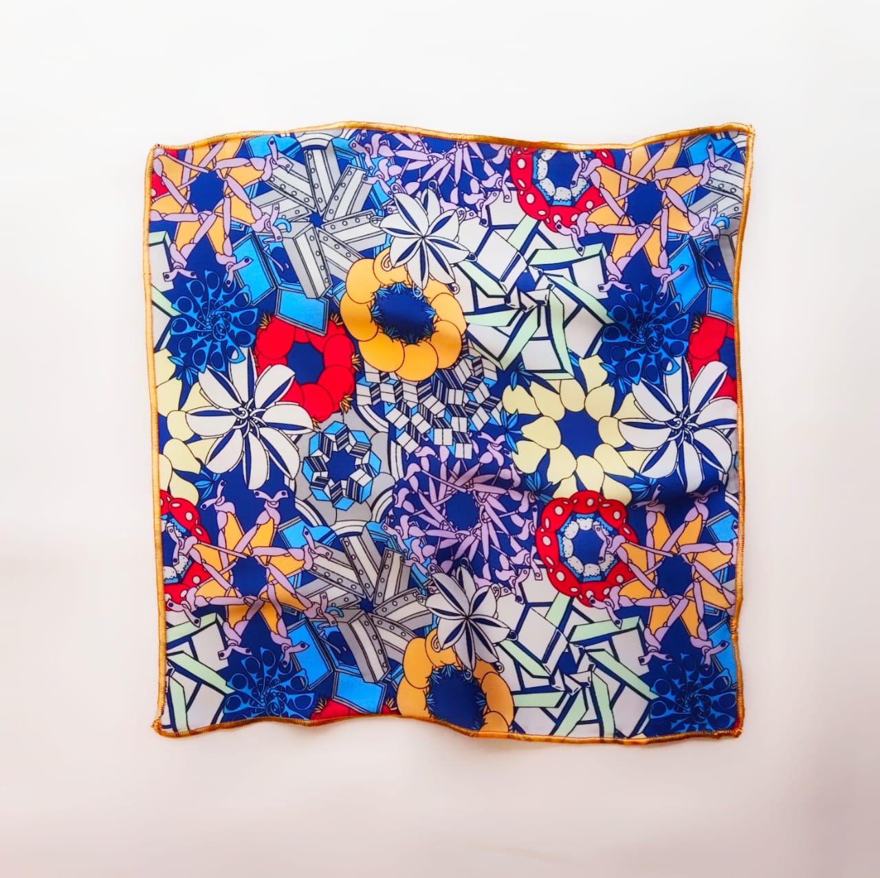 Digitally Printed Silk Pocket Square By Snug