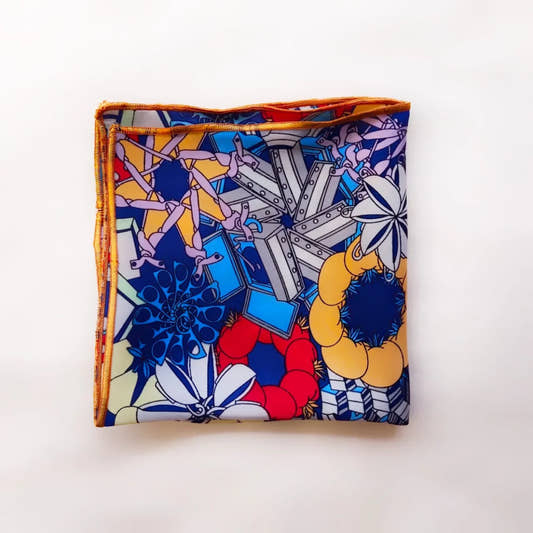 Digitally Printed Silk Pocket Square By Snug - Snug