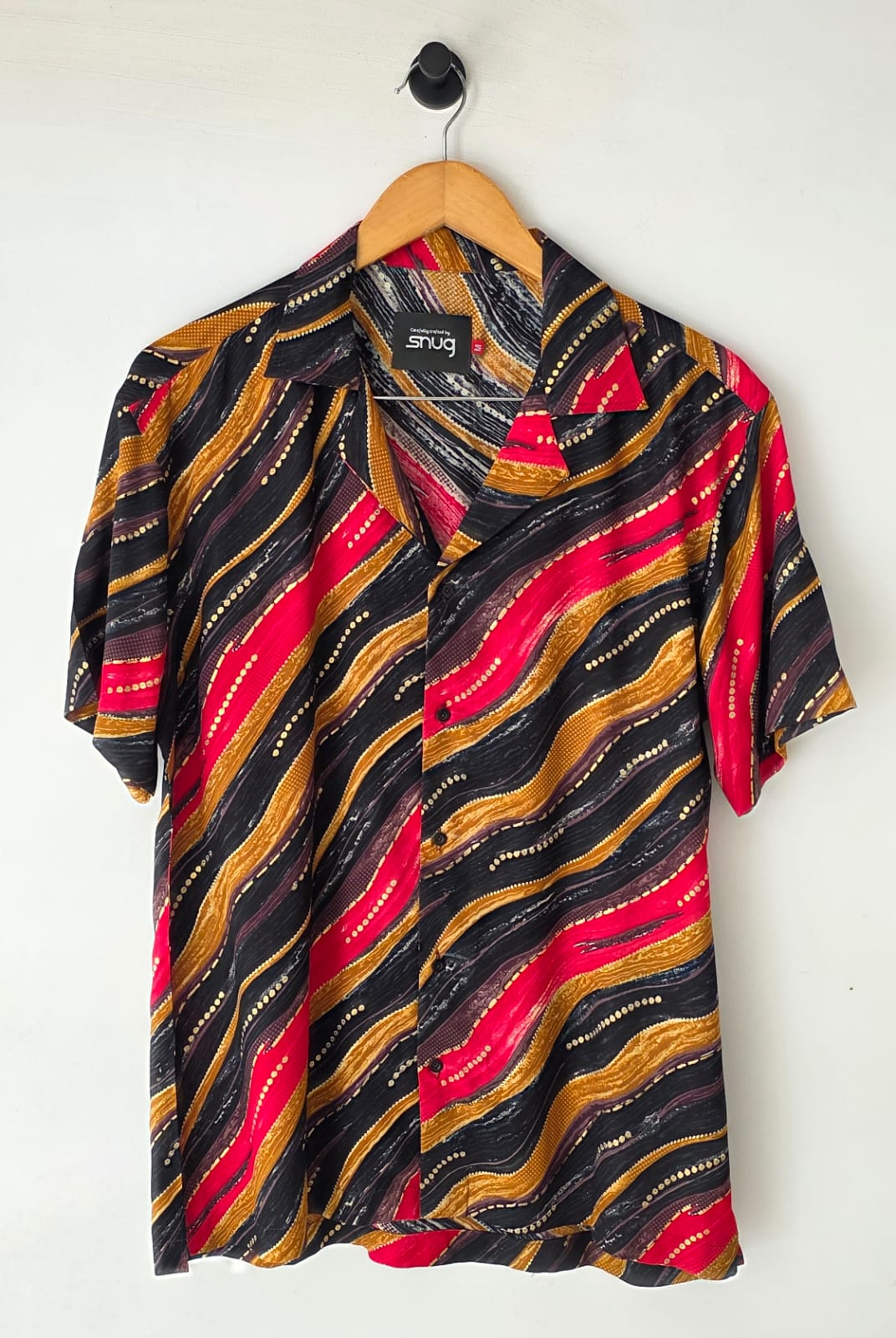 Wave Print Gauze Shirt