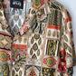 Snug Patchwork Paisley Gauzy Shirt men’s lightweight summer button-up shirt with boho paisley print