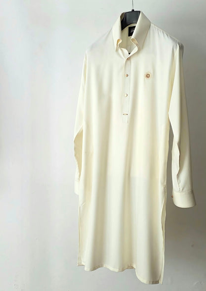 Snug Kameez Shalwar in Rich Self Wash & Wear | Cooper Collar