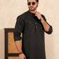 Linen Double Pocket Kurta with Loose Trouser.