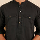 Linen Double Pocket Kurta with Loose Trouser.