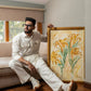 Chic White Linen Kurta Trousers Combo with Dual Pockets - Snug