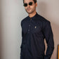 Mystic Midnight Ensemble: Snug's Egyptian Cotton Kurta & Trouser with Linen Waistcoat. - Snug
