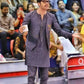 Linen Hand-painted kurta trouser and waistcoat - Snug