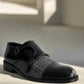Tweed Contrast Black Monk Shoes. - Snug