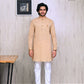 Maroon Chambray Kurta with Pearl White Trouser - Snug