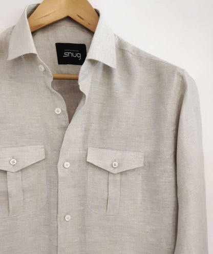 Linen Double Pocket Shirt