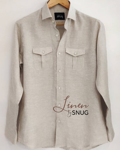 Linen Double Pocket Shirt