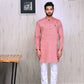 Beige Chambray Kurta with Pearl White Trouser - Snug