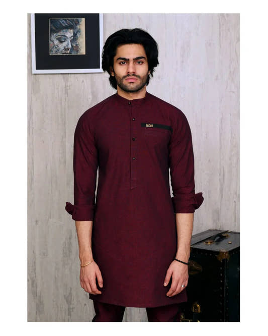 Maroon Linen Cotton by Snug - Snug