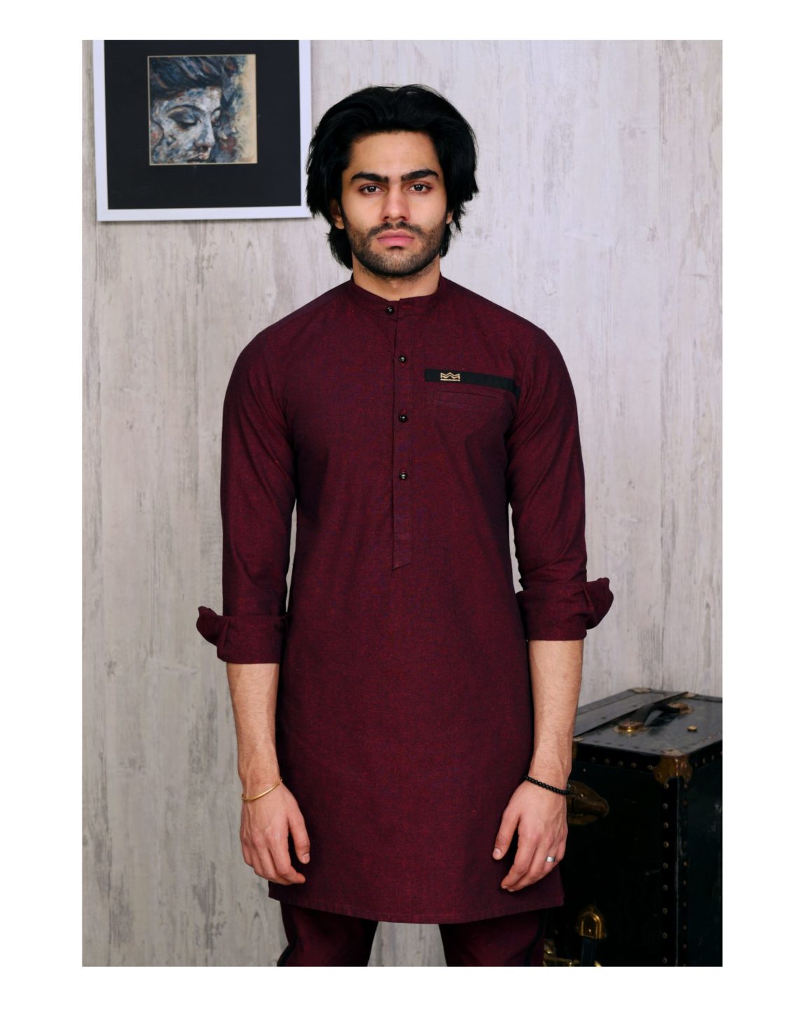 Maroon Linen Cotton by Snug