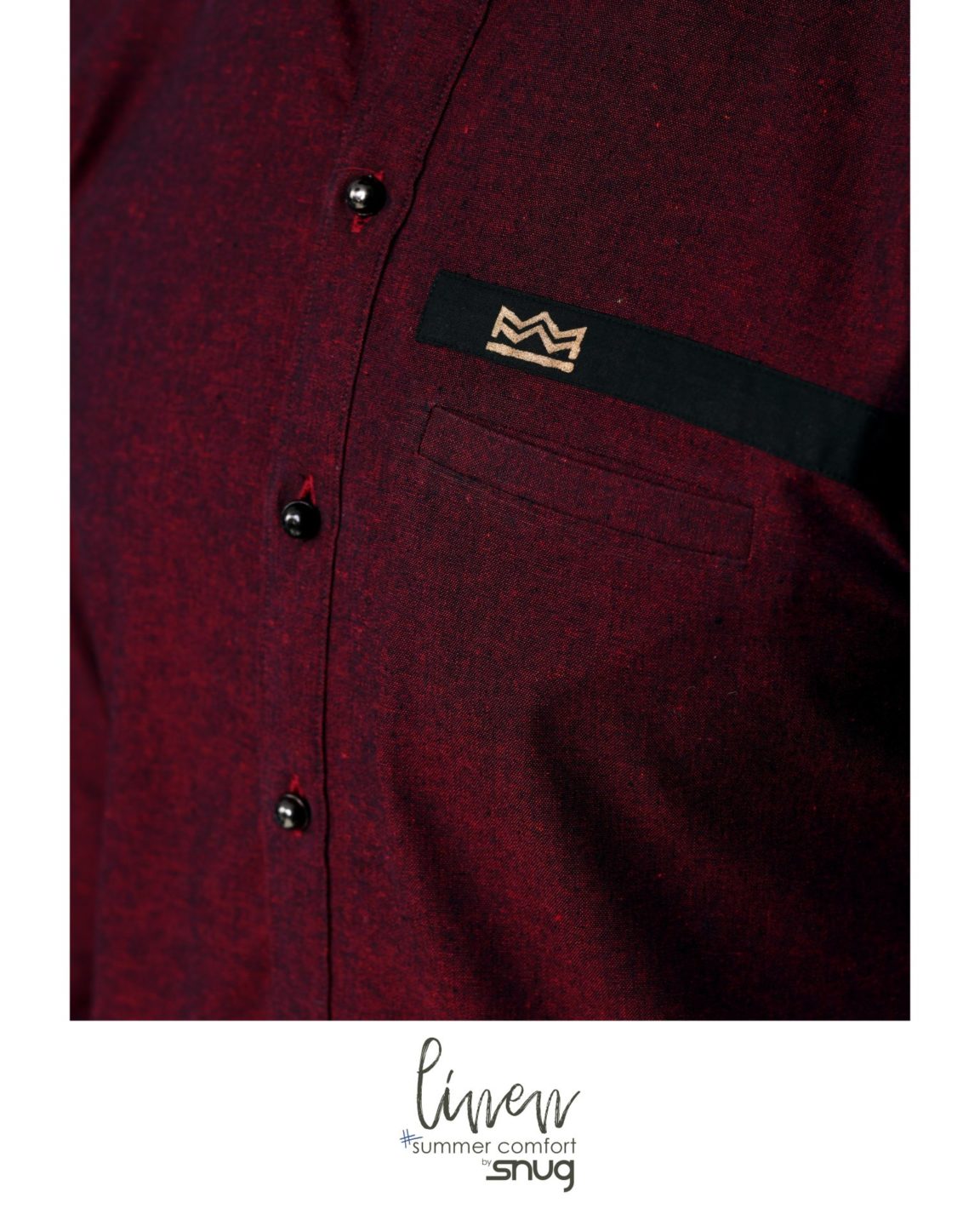 Maroon Linen Cotton by Snug