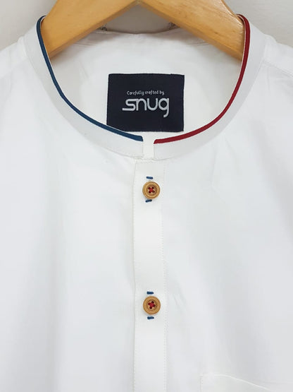 Embroidered Pocket Kurta and trouser made by Snug