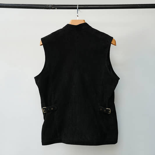 Zipper Suede Leather Waistcoat for Men – Premium Look | Snug