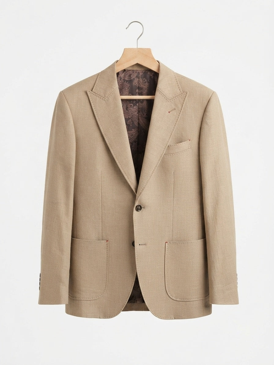 Camel Linen Blazer