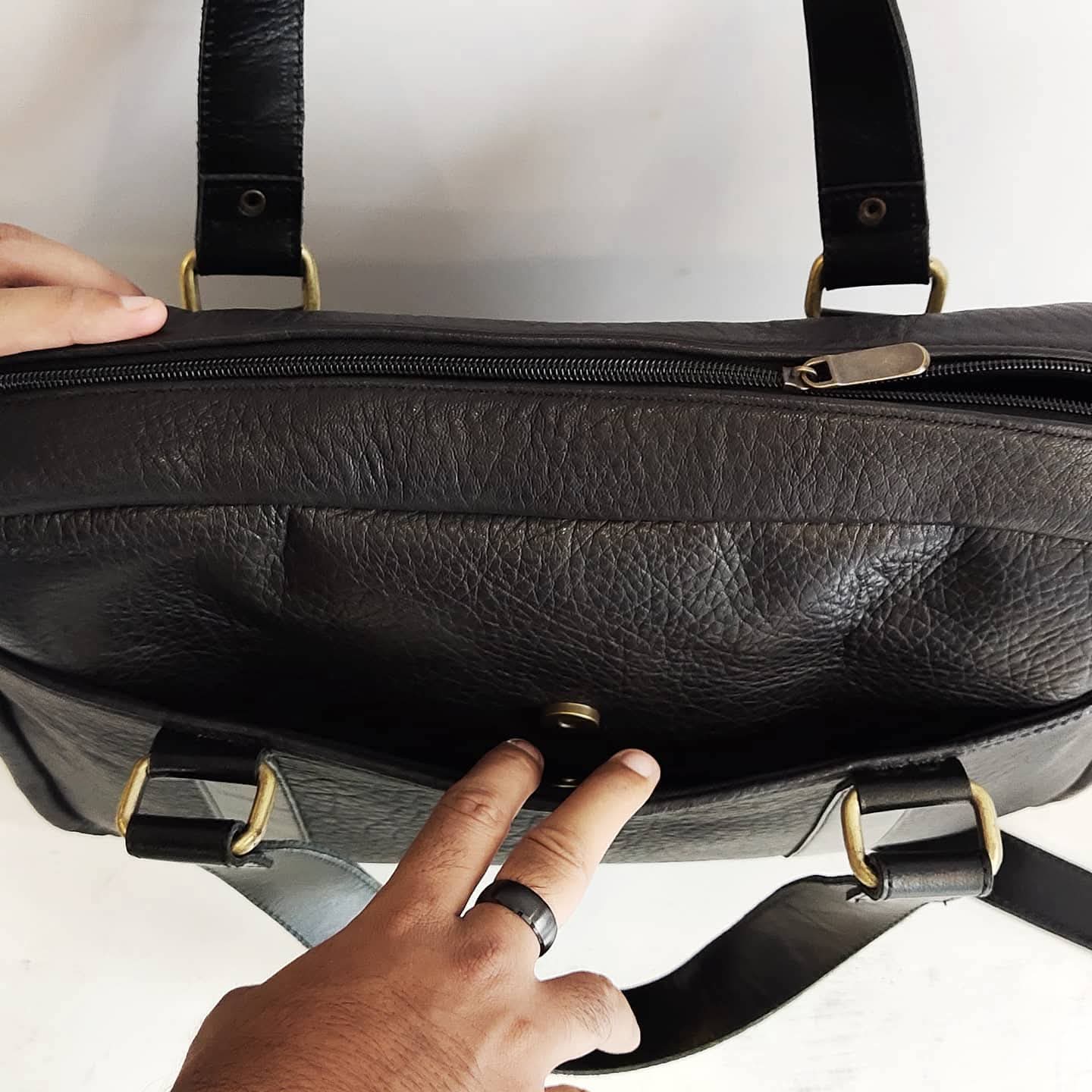 Atom Cow Leather Bag