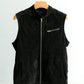 Zipper Suede Leather Waistcoat for Men – Premium Look | Snug