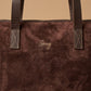 Unisex Suede Leather Tote Bag