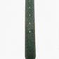 Dark bottle green cow leather belt